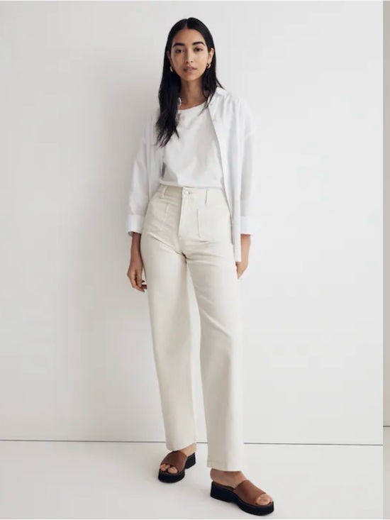 Madewell Denim - MADEWELL Jeans Sz 31 The Perfect Vintage Wide-Leg Jean - Vintage Canvas cream